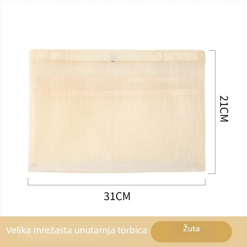 Unutarnja torbica za torbu – mrežasti materijal, funkcija skladištenja, unutarnji liner torbe, moderni minimalistički stil