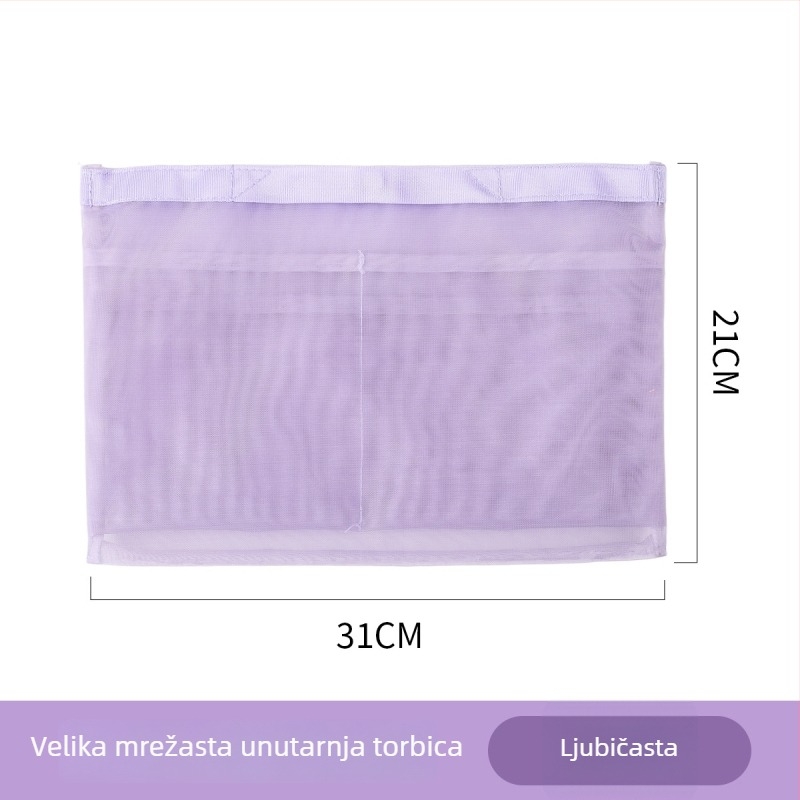 Unutarnja torbica za torbu – mrežasti materijal, funkcija skladištenja, unutarnji liner torbe, moderni minimalistički stil