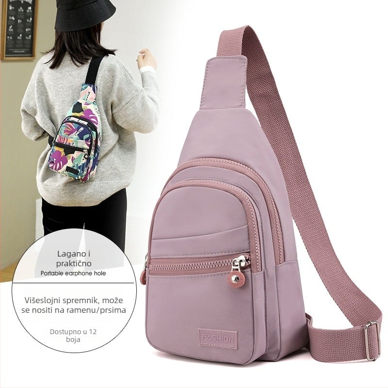 Muška chest bag – unisex dizajn, tkanina, prozračna podstava poliester, jesen 2025