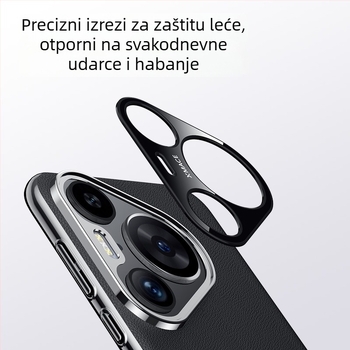 Minimalistička futrola od umjetne kože s elektroplatom za Huawei Pura70Pro – potpuno pokriće, otpornost na padove, poslovni stil
