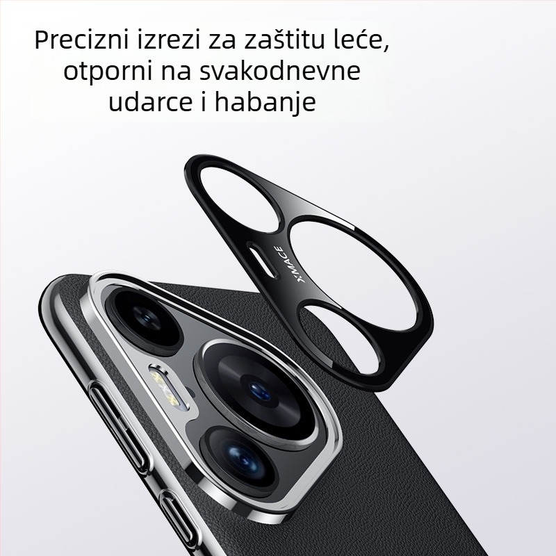 Minimalistička futrola od umjetne kože s elektroplatom za Huawei Pura70Pro – potpuno pokriće, otpornost na padove, poslovni stil