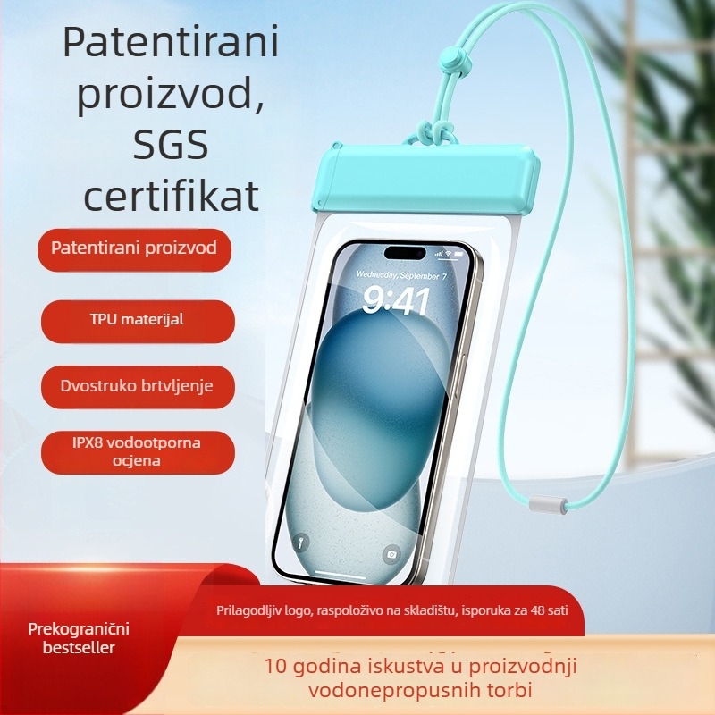 TPU vodootporna futrola za telefon, prozirna, s dodirnim zaslonom, pogodna za plivanje i ronjenje, u toplim izvorima