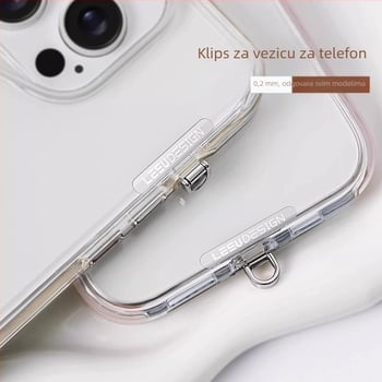 Unisex kaiš za mobitel od nehrđajućeg čelika s PU užetom i metalnom kopčom, štancanje