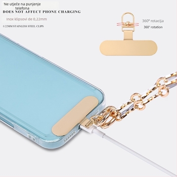 Mobitel šnura od TPU-a, poliesterska užadica, metalna kopča, geometrijski metalni privjesak, prilagodba crteža i logotipa