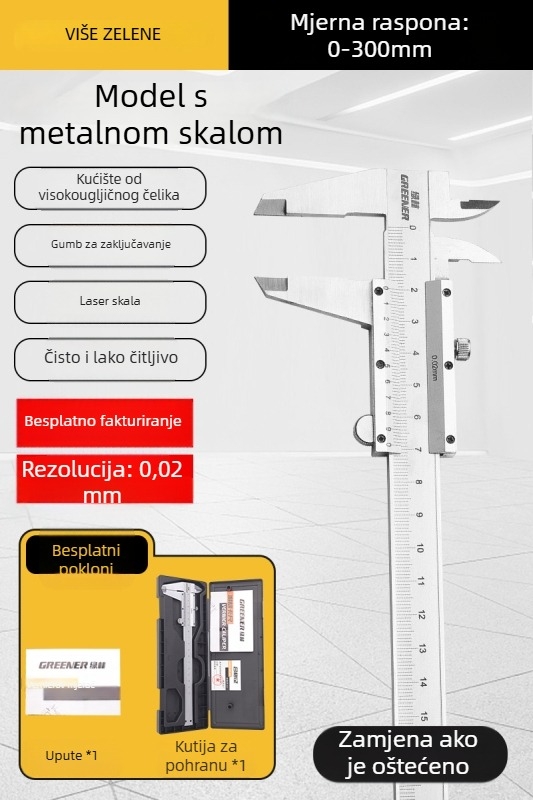 Greener digitalni mjerač za nakit – visoka preciznost, elektronički zaslon, mjerenje veličine nefrita i bisera