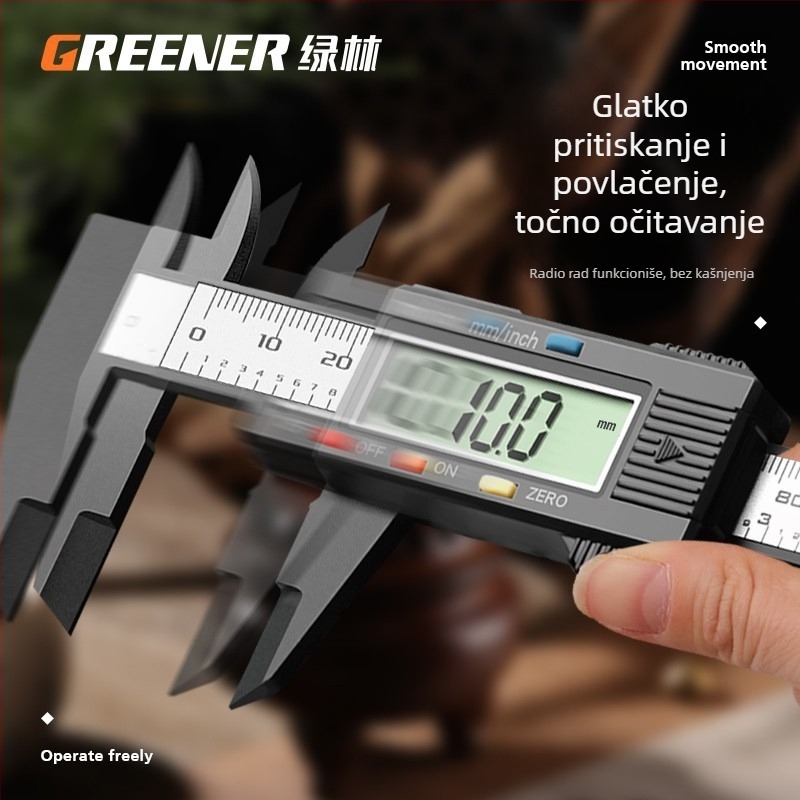 Greener digitalni mjerač za nakit – visoka preciznost, elektronički zaslon, mjerenje veličine nefrita i bisera