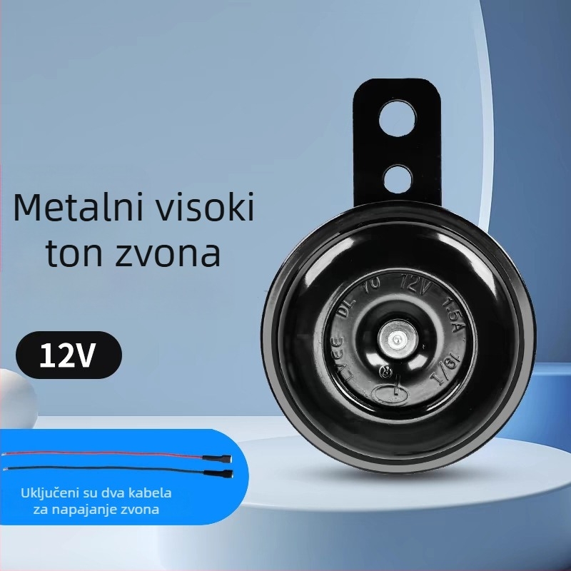 Električni klaxon za električni automobil/motocikl – kompatibilno 12V/48V/60V, impedancija 1Ω, marka Lvee