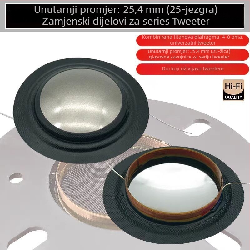 Min Yin visokotonac s unutarnjim magnetskim krugom, membrana od materijala bez papira, usmjerenost visokih tonova, za kućni kino
