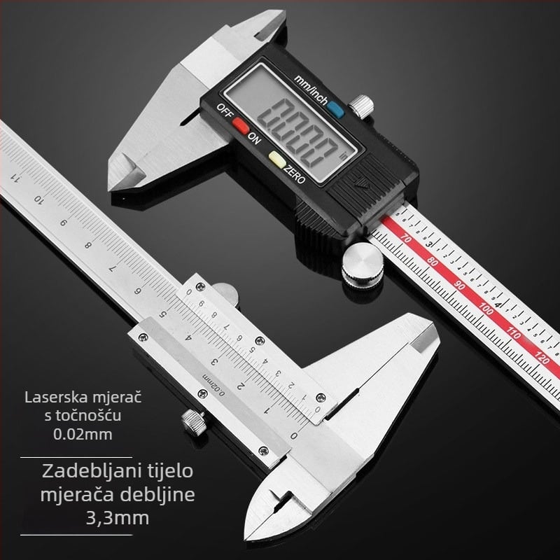 Digitalni kaliper (visoka preciznost, karbonska čelika konstrukcija, elektronički zaslon, Good Snow)