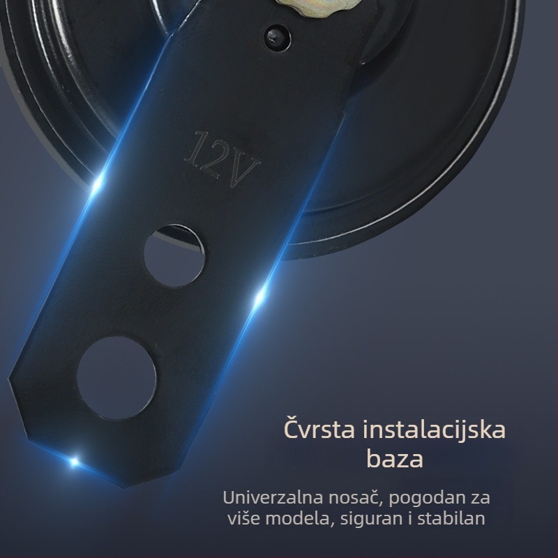 Električni klaxon za vozila, vodootporan, univerzalan, 105 dB, za motocikle i tricikle