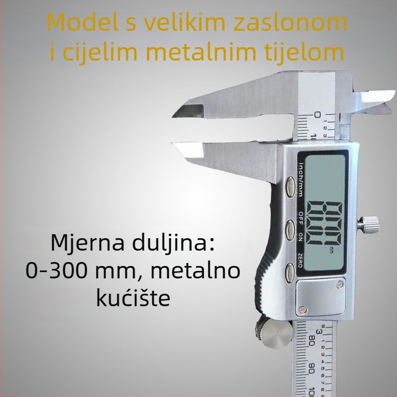 Digitalni šubler visoke preciznosti, raspon 0-150/200 mm, industrijska klasa