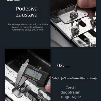 Držač dijamantnog kamena za oštrenje, teleskopski, ojačani okvir, fiksni kut