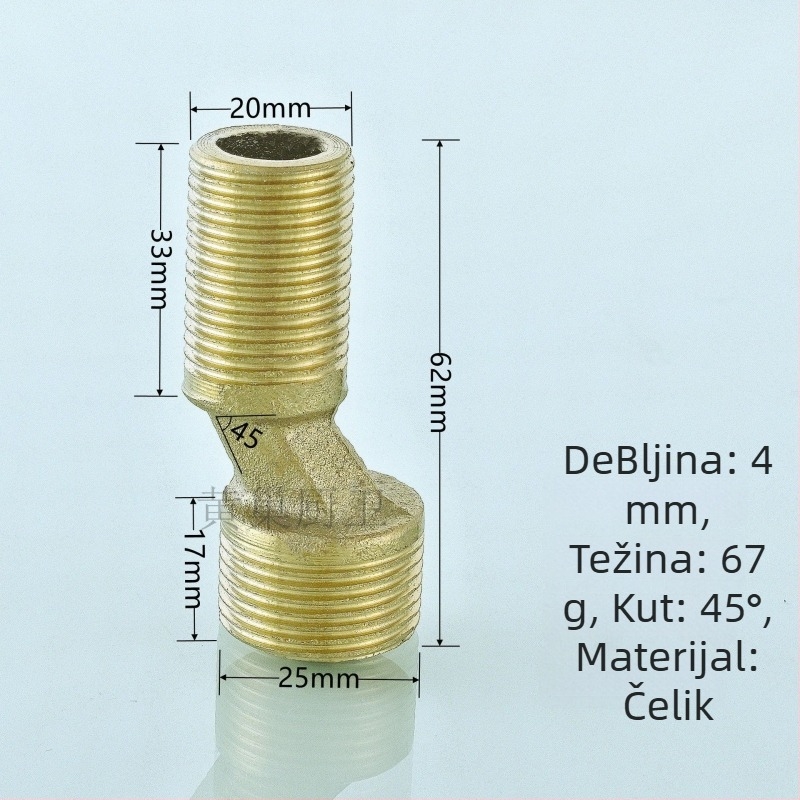 Nehrđajući čelični spoj za tuš s kutnim zavojem – reduktor, ekscentrični spoj, jednostruki spoj, 304 nehrđajućeg čelika