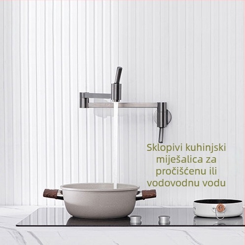 Goldsmith Kuhinjski faucet, od bakra, zidna montaža, otvaranje ključem, jednodijelna konstrukcija