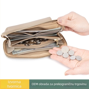 Modern Paul ženska kožna torbica za telefon — vertikalni kvadratni oblik, crossbody s zatvaračem na zip, unutarnja džep sa zipom