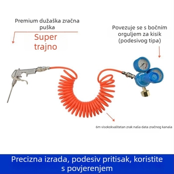 Pistol za napuhivanje s dugim izlazom za vreće za ribu, alat za oksigenaciju s cijevi, manometar, jednopoložni i dvopoložni oksigenacijski komplet, logističko pakiranje