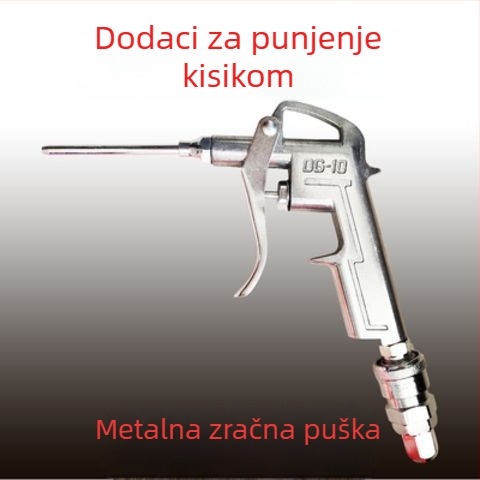 Pistol za napuhivanje s dugim izlazom za vreće za ribu, alat za oksigenaciju s cijevi, manometar, jednopoložni i dvopoložni oksigenacijski komplet, logističko pakiranje