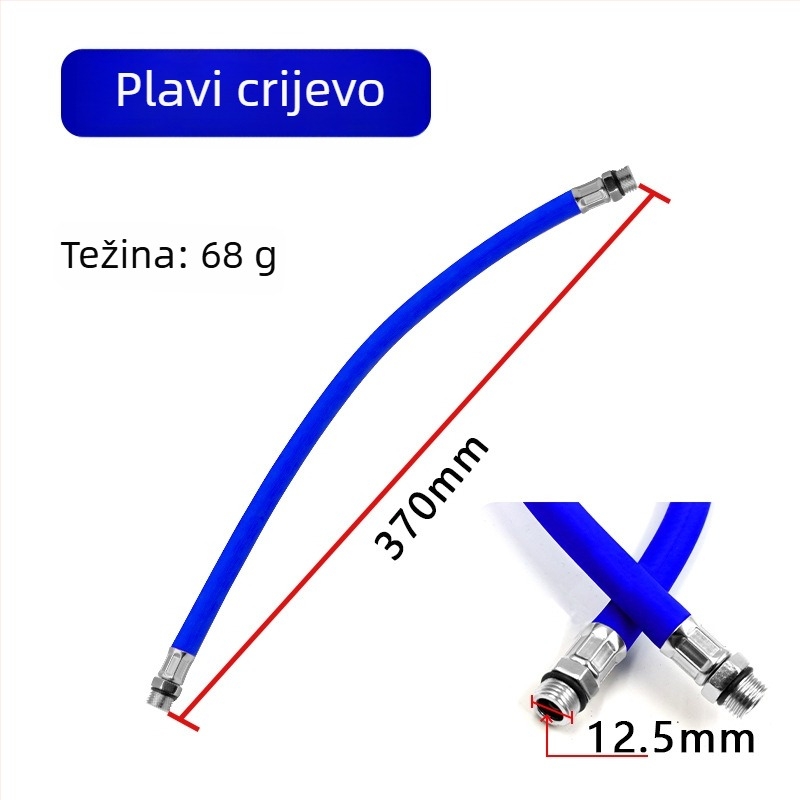 Produžno cijevo za napuhivanje guma s automatskim zaključavanjem, gumeni materijal