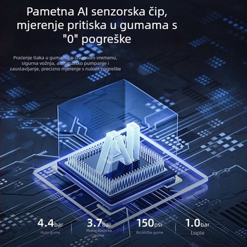Prijenosna pumpa za automobil s digitalnim zaslonom, 12V, 120W, 60 cm crijevo, 35 L/min