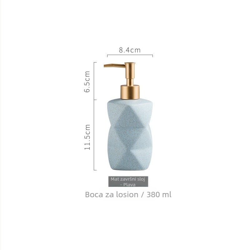 Nordic Color Glaze keramički dozator bočica za sapun, gel za tuširanje, šampon i losion, mat tekstura; Materijal: keramika; Težina: 0.3; Obrada: glaziranje; Stil: Novi kineski stil