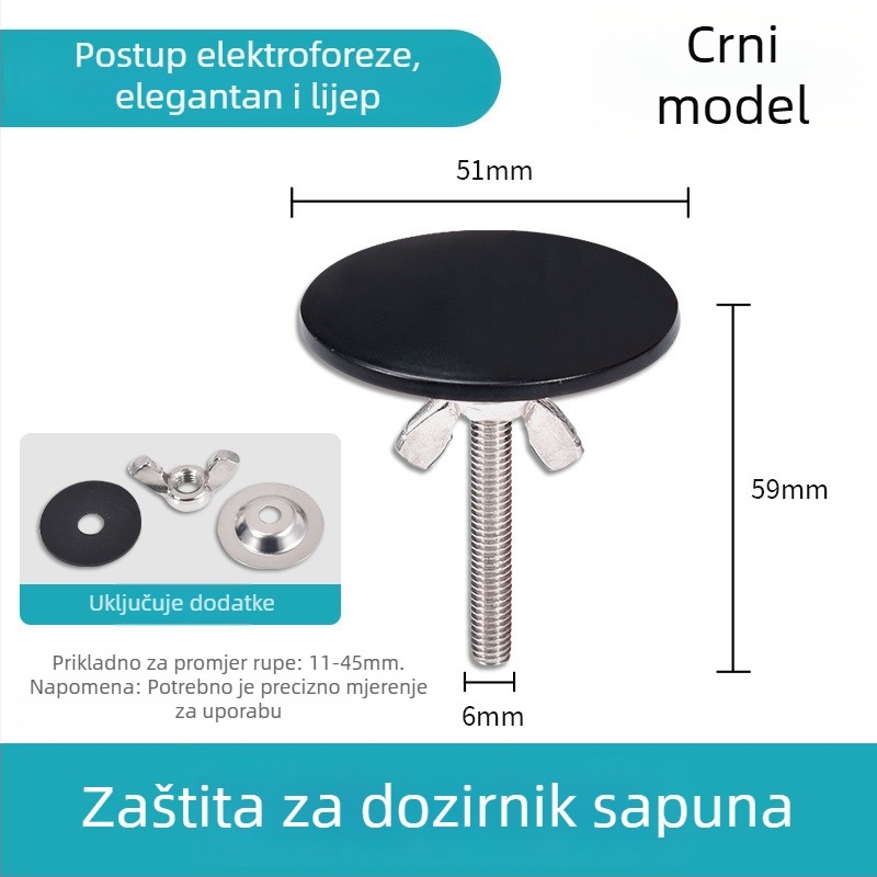 Poklopac otvora sudopera – cinkova legura, modern minimalistički stil, marka All things red, model Other