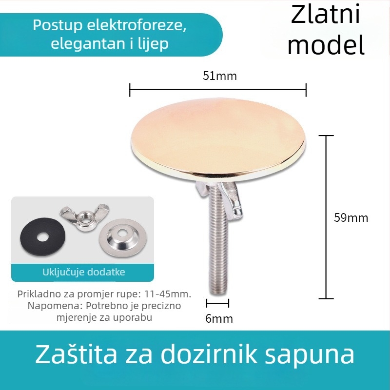 Poklopac otvora sudopera – cinkova legura, modern minimalistički stil, marka All things red, model Other