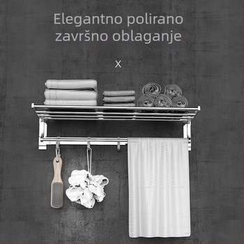 Dvostruki zidni držač za ručnike od aluminijske legure, oksidirana površina, nosivost 20 kg, moderan minimalistički dizajn
