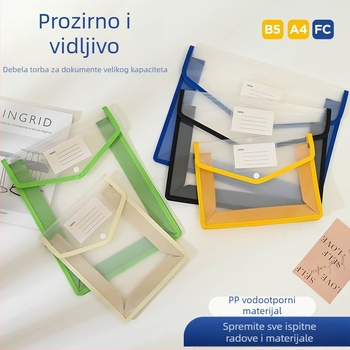 Prozirna torbica za dokumente: poslovne dozvole, razni dokumenti, potvrde i kućni registar