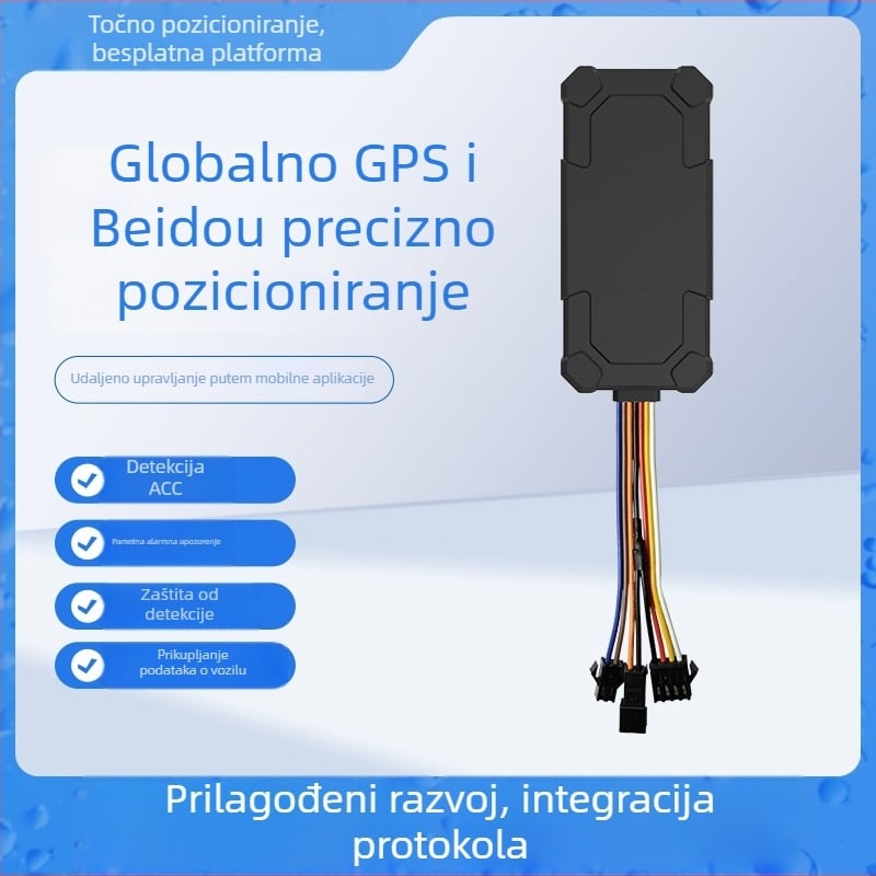 Inteligentni tracker za vozila s integriranom GPS antenom, točnost pozicioniranja ≤ 5 m, vodootporan, alarmi: vibracije, prekid napajanja, kretanje, geofence i pretjerana brzina (integrirana GPS antena; točnost pozicioniranja ≤5 m; vodootporan; alarmi: vib