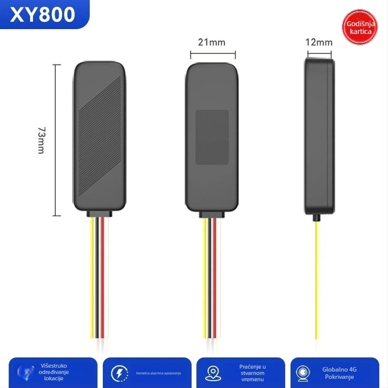 Inteligentni tracker za vozila s integriranom GPS antenom, točnost pozicioniranja ≤ 5 m, vodootporan, alarmi: vibracije, prekid napajanja, kretanje, geofence i pretjerana brzina (integrirana GPS antena; točnost pozicioniranja ≤5 m; vodootporan; alarmi: vib
