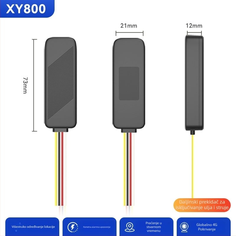 Inteligentni tracker za vozila s integriranom GPS antenom, točnost pozicioniranja ≤ 5 m, vodootporan, alarmi: vibracije, prekid napajanja, kretanje, geofence i pretjerana brzina (integrirana GPS antena; točnost pozicioniranja ≤5 m; vodootporan; alarmi: vib