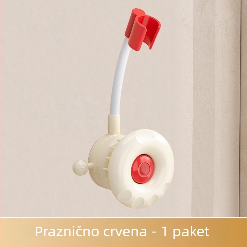 Držač za tuš glavu sa usisnom čašom, bez bušenja, na zid, plastičan, nosivost 3 kg
