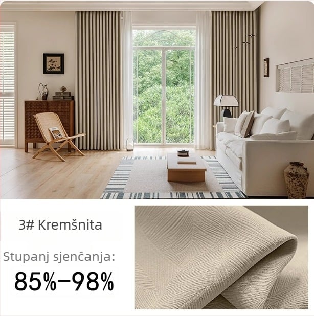 Cvjetne jacquard zavjese za spavaću sobu i balkon, dvostruki sloj s prozirnom slojom, potpuno zatamnjenje, francuskog stila
