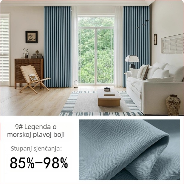 Cvjetne jacquard zavjese za spavaću sobu i balkon, dvostruki sloj s prozirnom slojom, potpuno zatamnjenje, francuskog stila