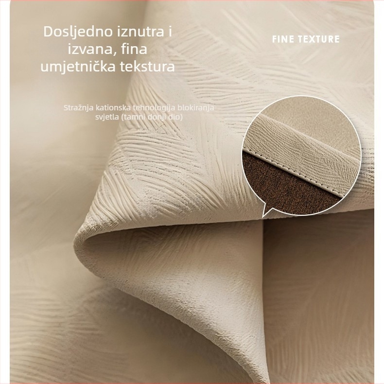 Cvjetne jacquard zavjese za spavaću sobu i balkon, dvostruki sloj s prozirnom slojom, potpuno zatamnjenje, francuskog stila