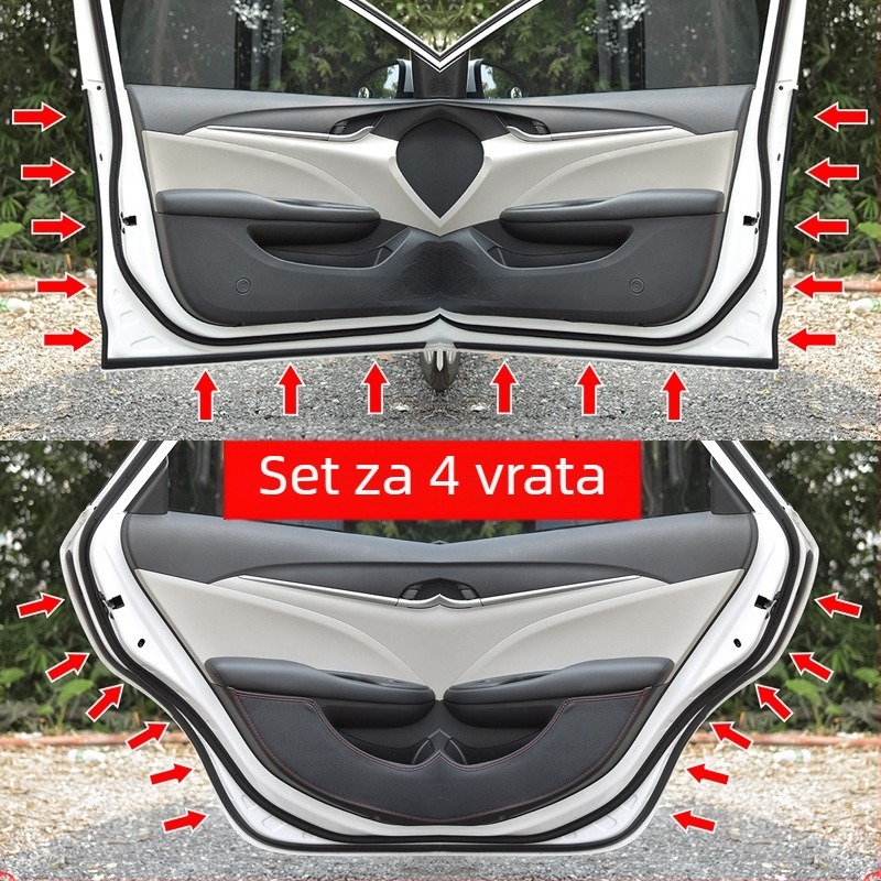 Gumeni brtvilo za vrata automobila – Yinuo Technology, univerzalna prilagodba, za cijelo vozilo, zvučna izolacija, vodootpornost