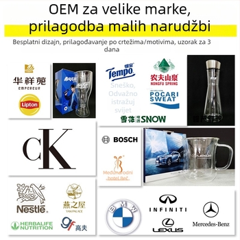 Dvoslojna staklena zdjela od borosilikatnog stakla – otporna na toplinu, prozirna, za voće, jogurt i salatu