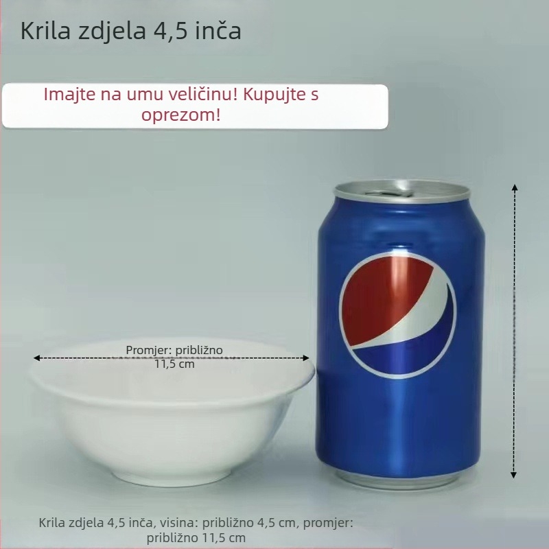 Keramička zdjela, okrugli oblik, jednobojni dizajn, moderni minimalistički stil, prikladna za mikrovalnu pećnicu