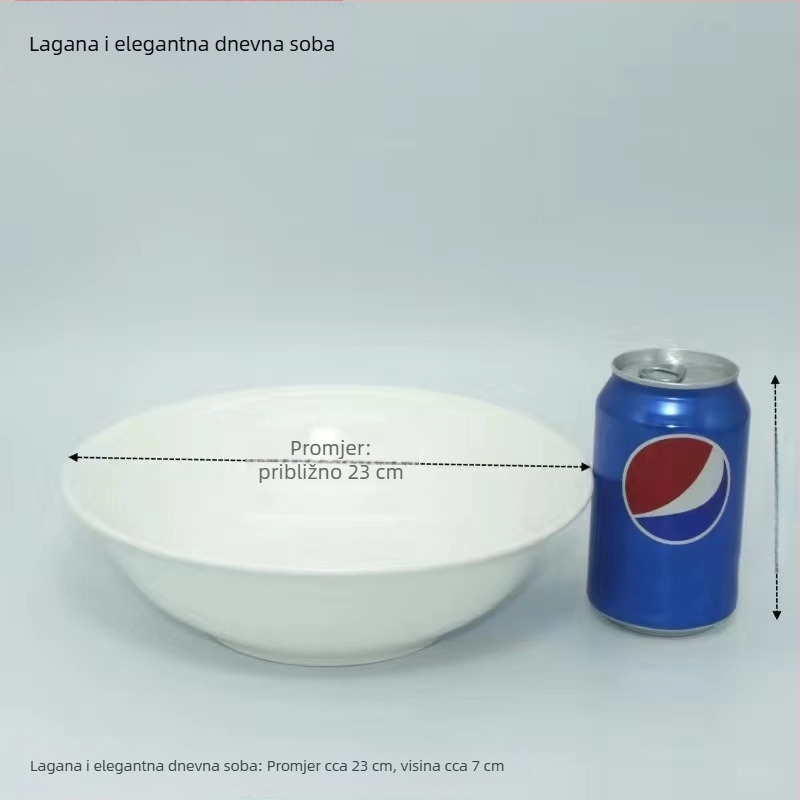 Keramička zdjela, okrugli oblik, jednobojni dizajn, moderni minimalistički stil, prikladna za mikrovalnu pećnicu