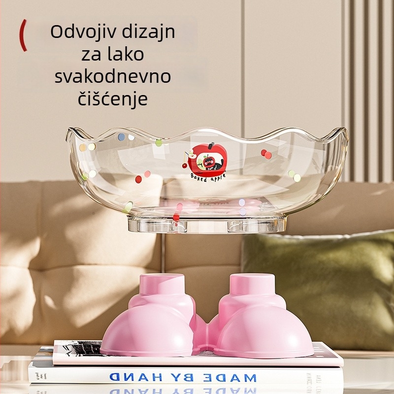 Feng shang plastični tanjur za voće — višenamjenski tanjur za pranje voća i povrća i sashimi tanjur, Dopamine stil, dodatak za dnevni boravak, lansiran 2025