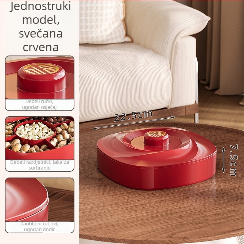 Plastični tanjur za voće, moderan minimalistički stil, jednobojni dizajn, lansiran 2024.