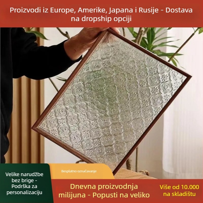 Drveni pladanj, retro stil, kvadratni oblik, prilagodljiva površina, nije pogodan za mikrovalnu pećnicu.