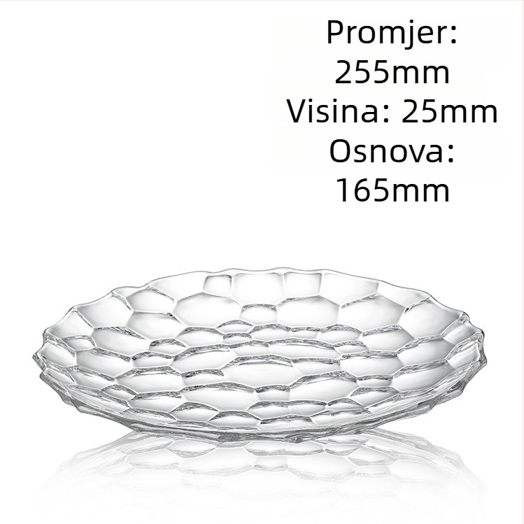 Staklena košarica za voće, Lizun BLINKMAX, moderni minimalistički stil