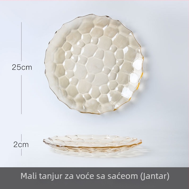 Staklena košarica za voće, Lizun BLINKMAX, moderni minimalistički stil