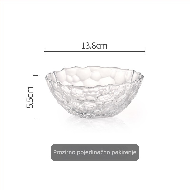 Staklena košarica za voće, Lizun BLINKMAX, moderni minimalistički stil
