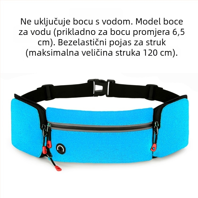 Sportski kaiš za trbuh - ultra lagan, noćno reflektirajući, diving tkanina, unisex, za vanjske sportove