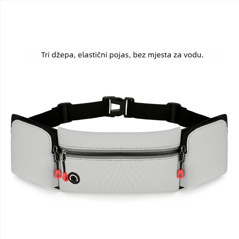 Sportski kaiš za trbuh - ultra lagan, noćno reflektirajući, diving tkanina, unisex, za vanjske sportove