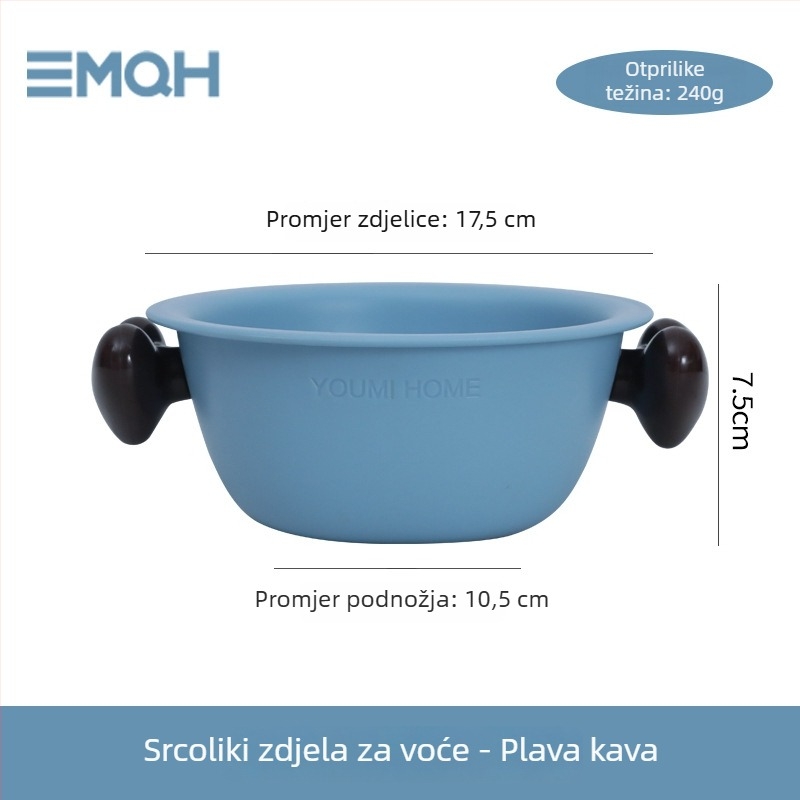 Plastični koš za voće u obliku srca, dvostruki sloj, odvod, otporan na visoke temperature, pogodan za perilicu posuđa
