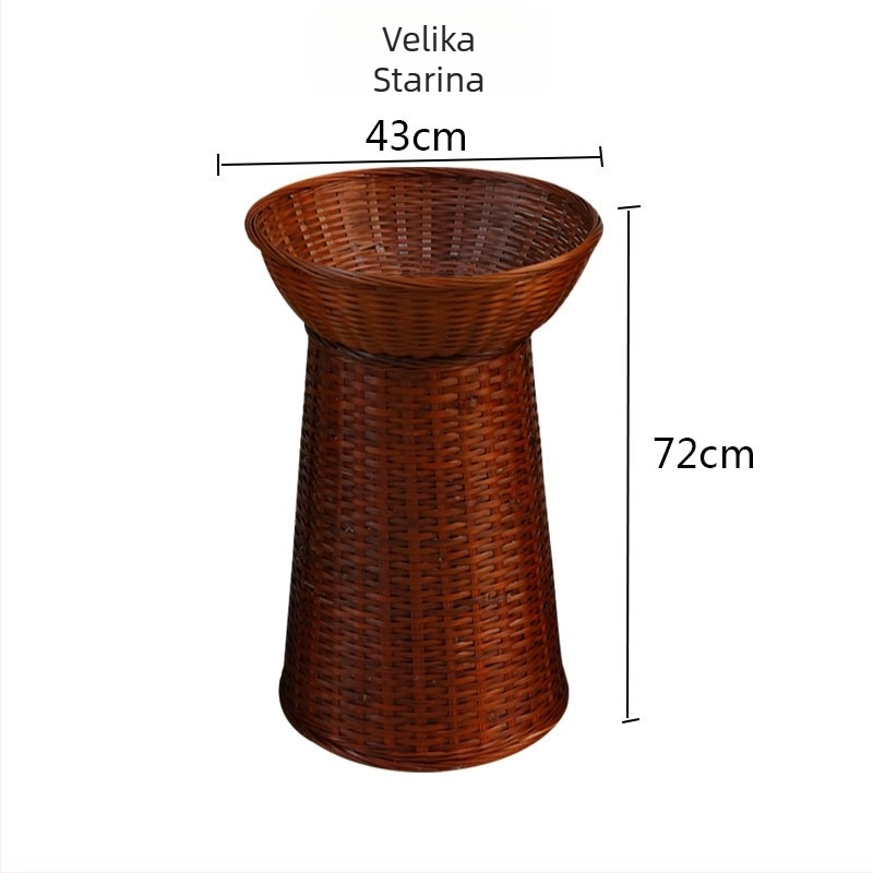 Koš za pohranu od bambusovog pletenja, model ZSLS002, za voće i povrće, idiličan stil