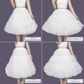 Lolita Petticoat, Boneless Bustle, Mekani gazasti srednje duljine, Odjeća za odrasle, Aobai Beautiful Clothes, Ljeto 2025